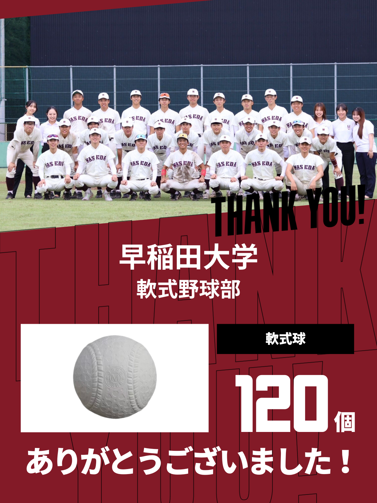 CHEER UP! for 早稲田大学　軟式野球部
