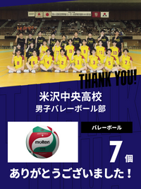CHEER UP! for 米沢中央高等学校　男子バレーボール部